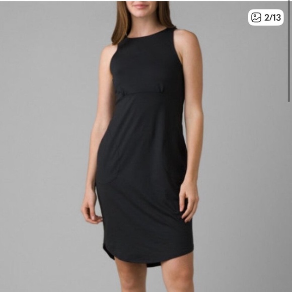 Prana Women’s Emerald Lake Black tank Dress Size medium with pockets - Picture 3 of 9